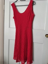 Red Lined Lacy Dress Debut