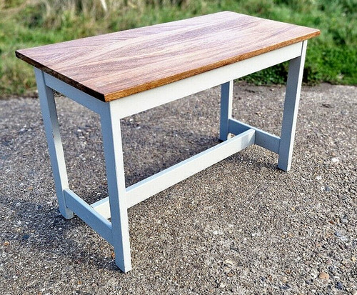 Vintage school bench dining - vintage,