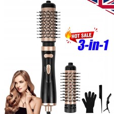 3in1 Rotating Hair Dryer Brush Hair Set Detachable Styler Hot Air Brush UK