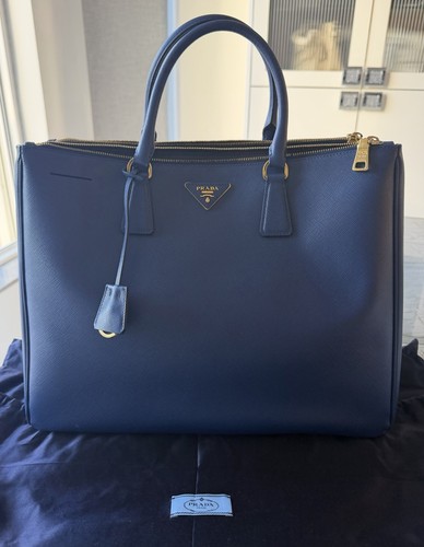 Prada saffiano blue leather - prada,