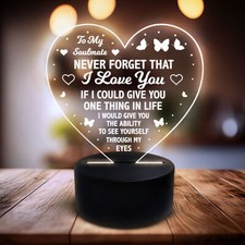 My Soulmate Gift for Him Her I Love You LED Light Birthday Valentines Gifts
