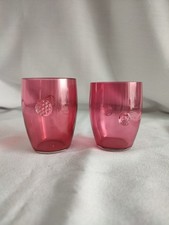 Antique Set of Two Cranberry
