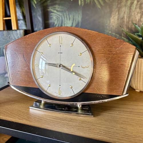 Metamec oval mantel clock wood - oval,