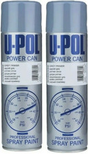 2xU-Pol Grey High Build Primer Filler Power Can 500ml Spray Aerosol PCPG/AL Upol