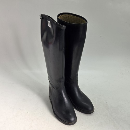 Aigle black rubber - black, wellington