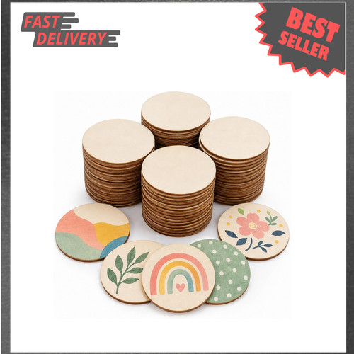 Unfinished wood circles - unfinished,