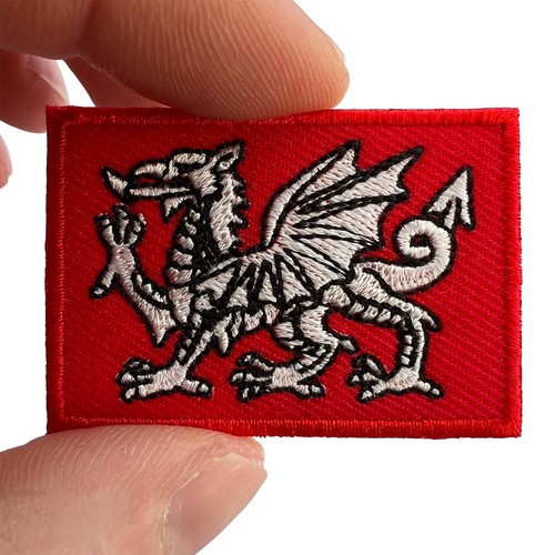 Mini white dragon flag - flag, patch