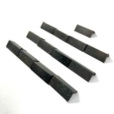 Dolls House 1:12th Scale 12 x Angled Ridge Roof Tiles in Weathered Grey