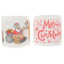  2 Roll Funny Toilet Paper Christmas Novelty Bathroom Xmas Tissues