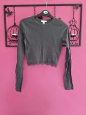 Ladies Grey Top From Topshop Size 8