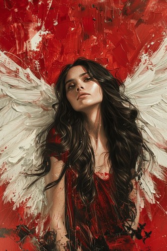 Angel wings canvas picture - angel,