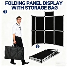 7 Panel Double-sided Folding Display - Alu Frame,Header & Bag,Portable Trade/Art