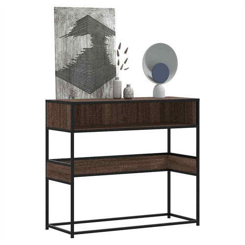 Console table brown oak - brown,