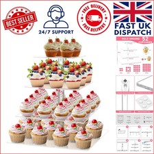 4 Tier Clear Acrylic Cupcake