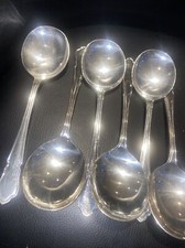 6 X Vintage EPNS A1 Soup Spoons Dubarry pattern EPNS silver plated Set