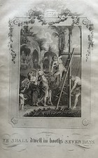 1813 Leviticus 28 Ye Shall Dwell In Booths For Seven Days Biblical Print