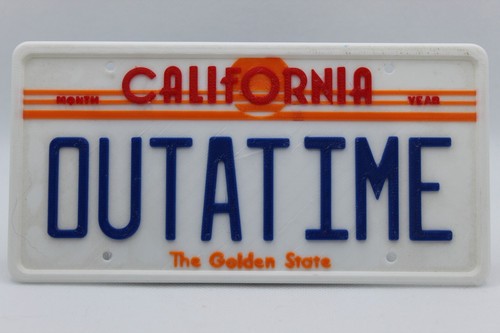 Outatime license plate - license, replica