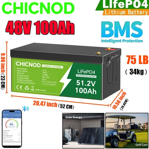48v 100ah lifepo4 lithium - 48v,