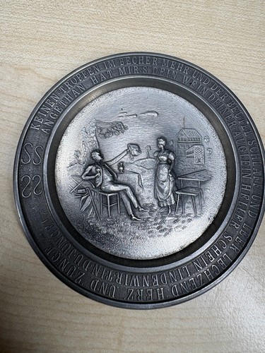 Vintage german ornate pewter - vintage,