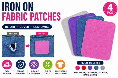 4pcs iron mending patches - 4pcs, on