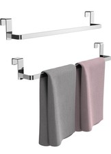 Crome Kitchen Towel Rail 35.5L x 7.8W x 6.4H CM Over Cabinet Holder Bathroom 