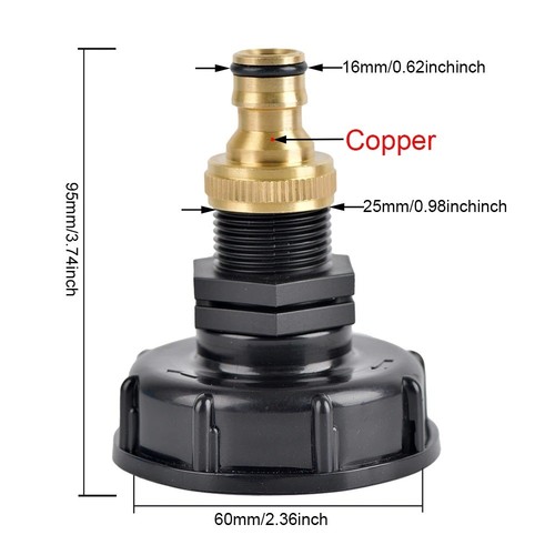 Ibc tank adaptor connector - connector, to
