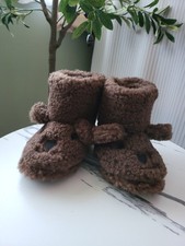 Toddler Boy Winter Boots Slippers Children's Fluffy Teddy Bear Warm Shoes Size 5