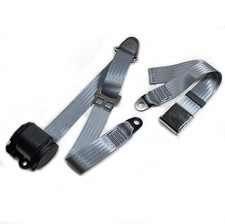 Classic Inertia Reel Seat belt - SNAP HOOK FIX (Chrome Buckle) UK Manufactured
