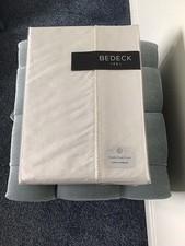 Bedeck Double Duvet Cover, White Luxury Jacquard