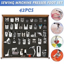 42PCS Domestic Sewing Machine Foot Presser Feet Kit For Brother Singer Janome