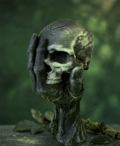 Skull ornament black - ornament, gothic
