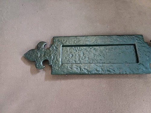 Cast iron letter box plate - letter,
