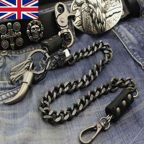Horn skull metal wallet chains - skull,