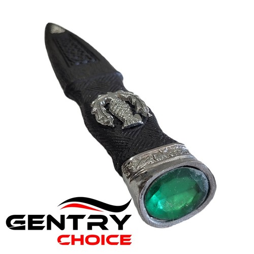 Sgian dubh green stone dummy - stone,