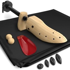 Wooden Shoe Trees x2 Size Shaper Pair Men Womens Ladies Blister Bunion Lengthen