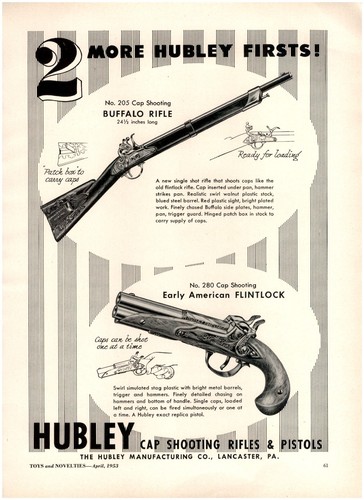 1953 paper toy hubley - ad,