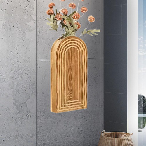 Wooden wall vase - wooden,