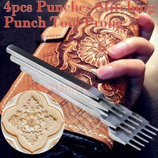 3/4/5/6 mm Leather Craft Pricking Iron Diamond Stitching Chisel Hole Punch Tools