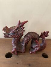 Red Resin Decorative Detailed Chinese Dragon Ornament Figurine 11 cm tall 15 Lon