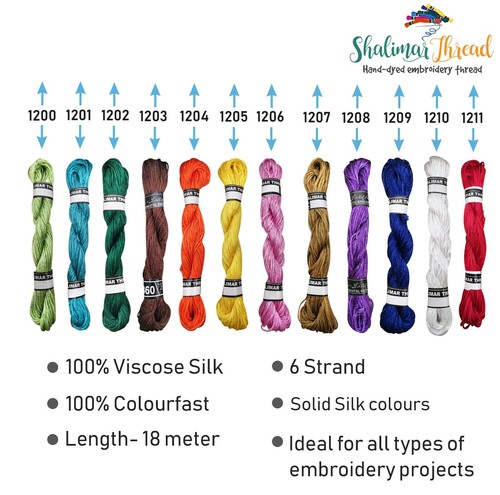 Viscose silk embroidery thread - silk,