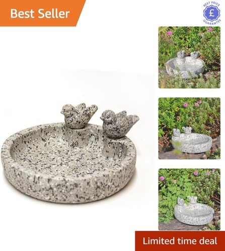 Charming flecked birdbath - flecked,