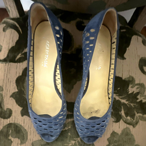 Aquatalia women blue suede - blue,