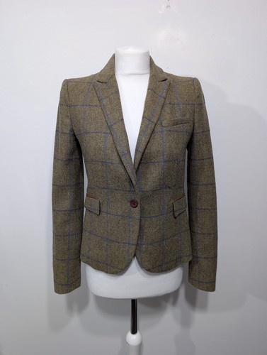 Zara pure wool khaki tweed - wool,