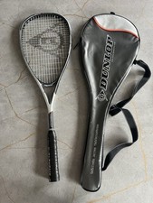 Dunlop Black Max Premium Titanium Squash Racket New Overgrip & Carry Case