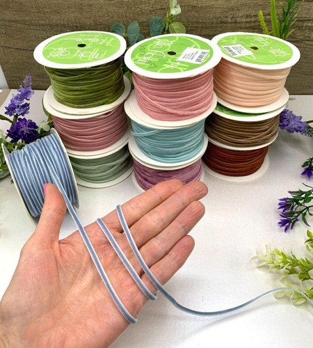 3mm soft velvet ribbon - , narrow