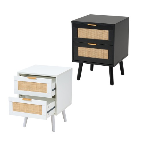 2pcs rattan bedside - bedside, 2