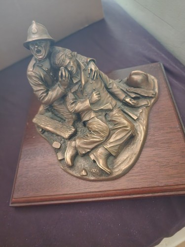 Brass firefightor memorial - brass,