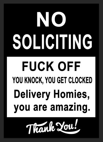 Soliciting cold callers - no,