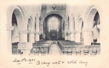 POSTCARD - INTERIOR ST MARYS? -  CALNE - WILTSHIRE - UNDIVIDED BACK - 1903