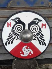 Viking Shield Medieval Raven Valhalla Viking Shield Battle Ready Shield